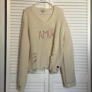 Peace Love World sweater